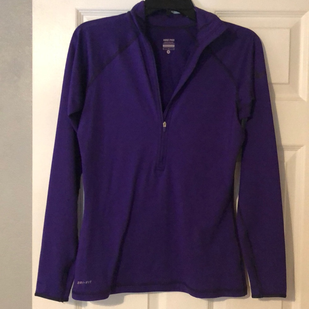 💜 Purple Nike PRO dri-fit half-zip pullover 💜